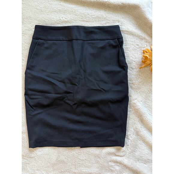 Express Black Pencil Skirt Pockets Size 8 - Picture 1 of 5
